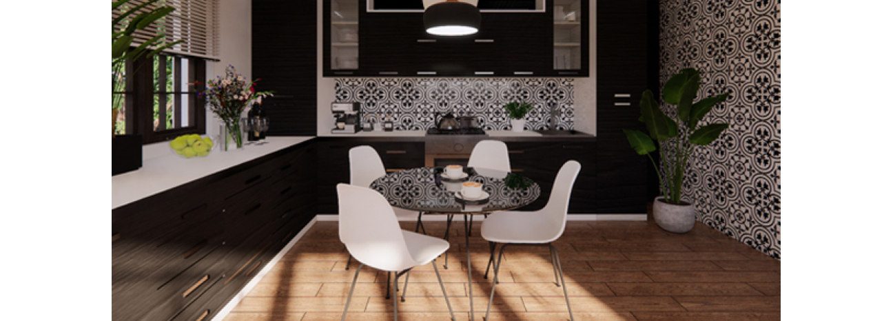 Модерн с геометрическими узорами.