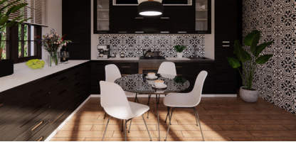 Модерн с геометрическими узорами.