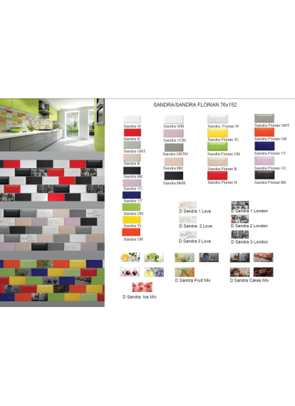 Плитка 76x152 Sandra VT сорт 1