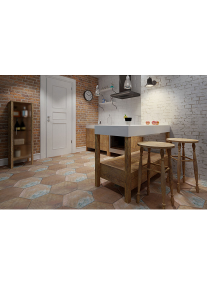 Плитка КЕРАМОГРАНІТ 346x400x8,5 R Hexagon Zuriza Base сорт S