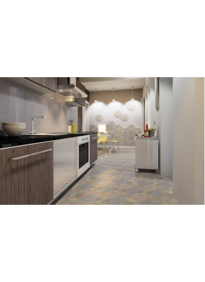 Плитка КЕРАМОГРАНІТ 346x400x8,5 R Rain Mix сорт S