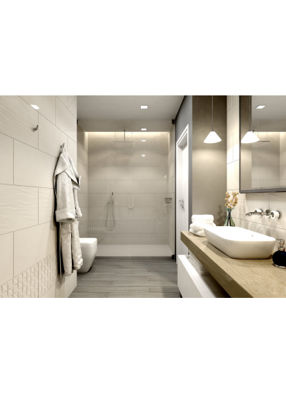 Плитка ректиф. 295x595 Dymo Wavy White сорт S