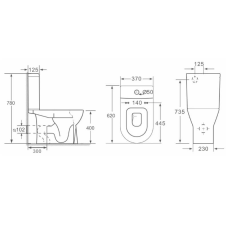 Nomi Alto Rimless унитаз компакт з кераміки 