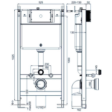  Nomi Standard 009D Інсталяція для підвісного унітазу