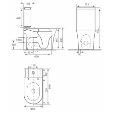 Nomi Bello Tornado унитаз компакт з кераміки 