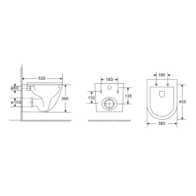 Nomi Elegante Tornado Унитаз подвесной из керамики 