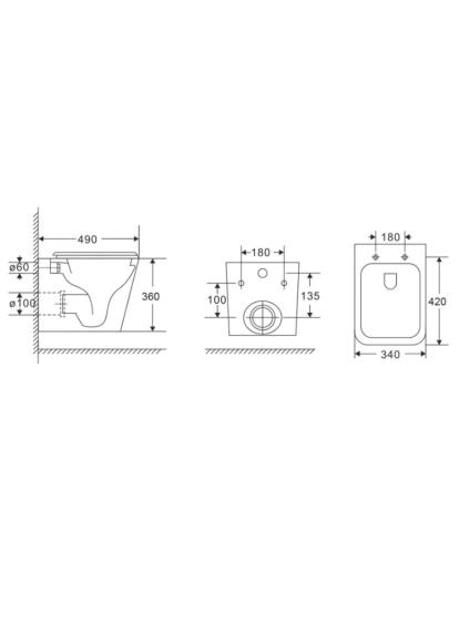 Nomi Figura Tornado унитаз підвісний з кераміки 